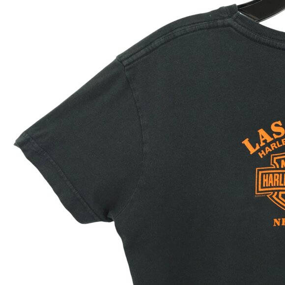 Harley Davidson Las Vegas Nevada Double Sided Graphic T Shirt Womens M/L Black - Picture 15 of 16